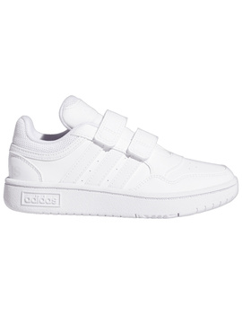 zapatilla adidas HOOPS 3.0  con velcro, blanco