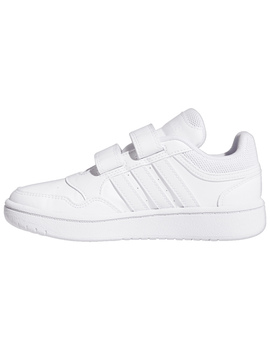 zapatilla adidas HOOPS 3.0  con velcro, blanco