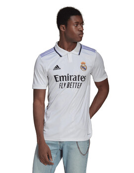 camiseta fútbol REAL MADRID blanca, adulto