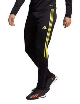 pantalón largo adidas ajustado hombre TIRO23 CB negro-amarillo