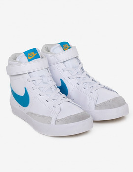 NIKE BLAZER MID '77 LITTLE KIDS' BLANCO/AZUL