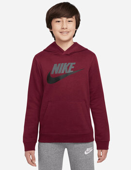 sudadera con capucha niño NIKE SPORTSWEAR CLUB FLEECE granate