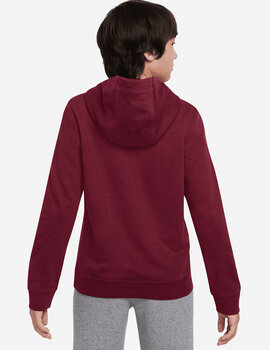 sudadera con capucha niño NIKE SPORTSWEAR CLUB FLEECE granate