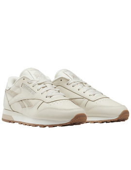 zapatilla reebok mujer CLASSIC LEATHER  crema