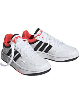 zapatilla adidas niño HOOPS 3.0 blanco/naranja/negro