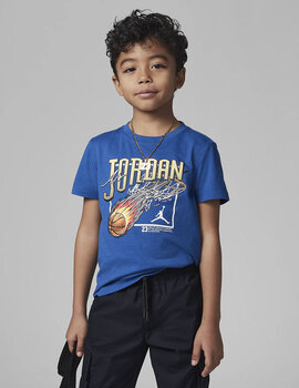 camiseta manga corta jordan niño FIREBALL DUNK azul