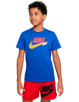 camiseta manga corta nike niño  azul