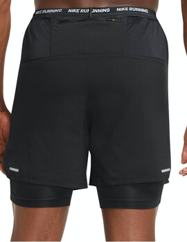 short con malla  incorporada  hombre NIKE DRI-FIT STRIDE MEN'S 7" negro