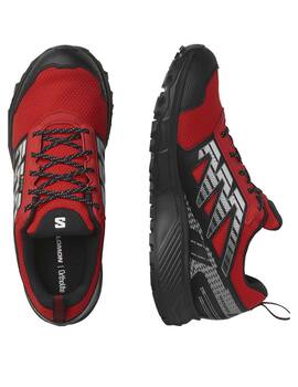 zapatilla salomon goretex hombre  WANDER rojo