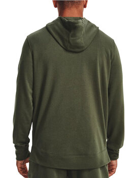 sudadera con cremallera  under armour algodón sin perchar  RIVAL TERRY , verde