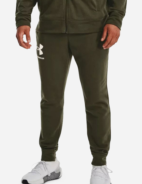 pantalón under armour algodón sin perchar  RIVAL TERRY JOGGER, verde