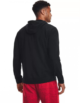 sudadera con cremallera  under armour algodón sin perchar  RIVAL TERRY , negro