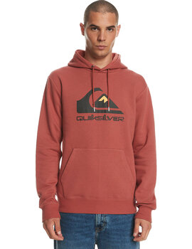 sudadera quiksilver hombre con capucha BIGLOGOHOOD marron