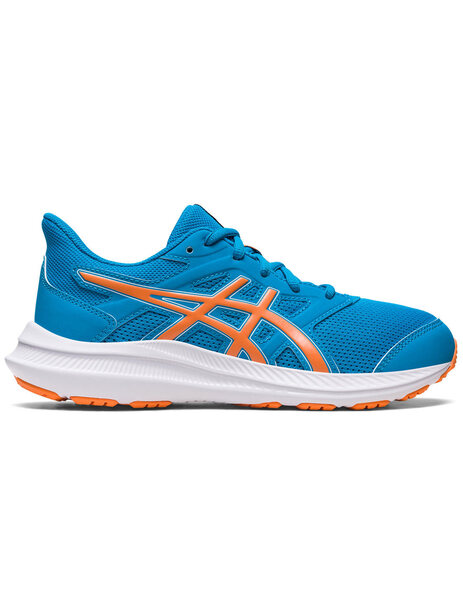 zapatilla running asics niño JOLT 4 GS, azul-naranja