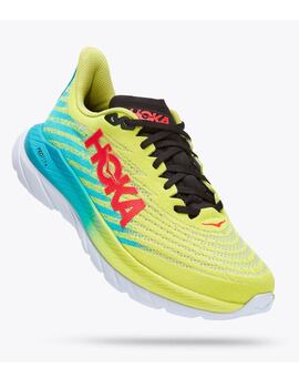 ZAPATILLA RUNNING HOKA MACH 5 EVENING, VERDE FLUOR