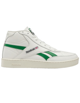 zapatilla reebok piel hombre CLUB C FORM HI, blanco-verde