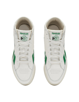 zapatilla reebok piel hombre CLUB C FORM HI, blanco-verde