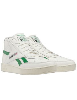 zapatilla reebok piel hombre CLUB C FORM HI, blanco-verde