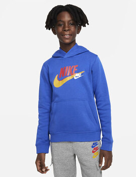 sudadera nike de capucha junior, azulon