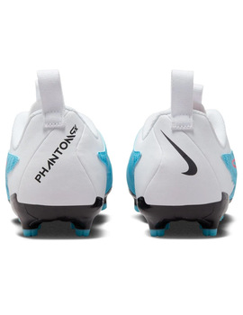 bota de fútbol nike junior  PHANTOM GX ACADEMY MG blanca-azul