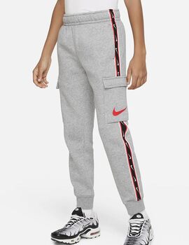 pantalón nike niño gris con bolsillos cargo SPORTSWEAR REPEAT, gris