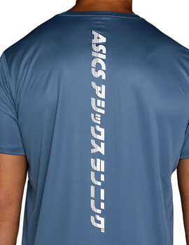 camiseta runinng asics manga cota hombre KATAKANA SS azul