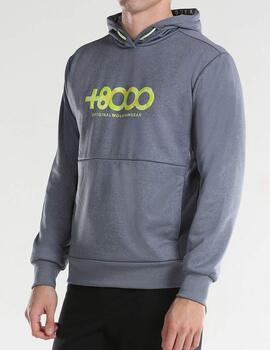 sudadera con capucha  +8000 ADULO, azul
