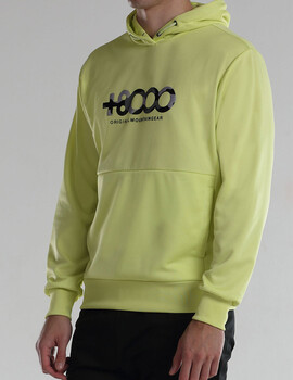sudadera con capucha  +8000 ADULO, verde fluor