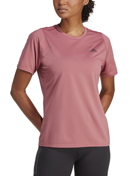 camiseta adidas corta 3 bandas rosa-blanco