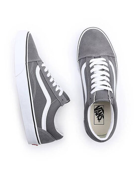zapatilla vans hombre UA OLD SKOOL, gris-blanco