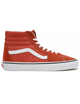 zapatilla vans alta hombre UA SK8-HI, teja-blanco