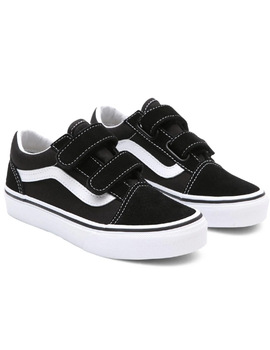 zapatilla vans velcro negro blanco UY OLD SKOOL