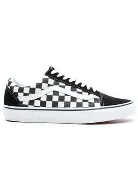 zapatilla vans cuadros baja UA OLD SKOOL, negro-blanco