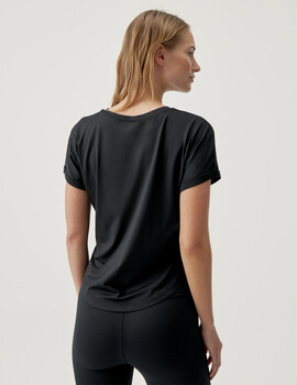 camiseta born living yoga AZAMI BLACK , negro