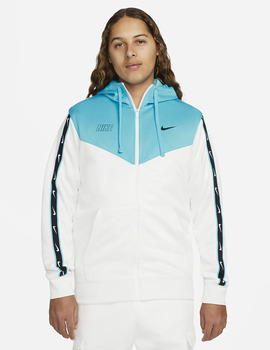 sudadera abierta con capucha nike hombre  REPEAT SW PK, blanco