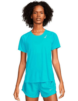 camiseta manga corta nike mujer running  DRI-FIT RACE , turquesa