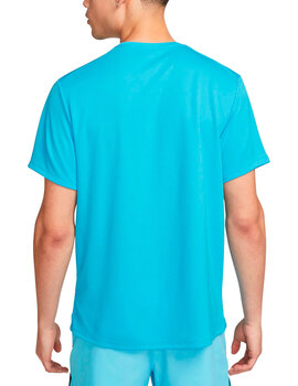 camiseta running nike hombre manga corta DRI-FIT UV MILER , turquesa
