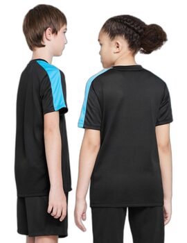 camiseta manga corta niño nike fútbol DRI-FIT ACADEMY23 negro-turquesa