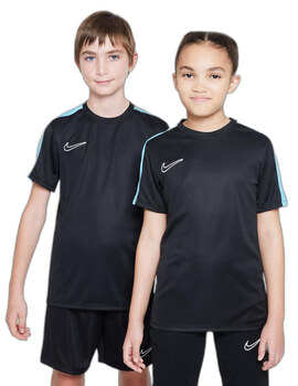 camiseta manga corta niño nike fútbol DRI-FIT ACADEMY23 negro-turquesa