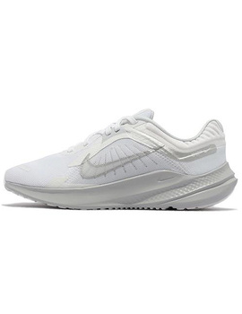 zapatilla running nike mujer  QUEST 5 blanco-plata