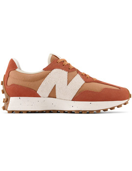 zapatilla new balance mujer 327, naranja-blanco