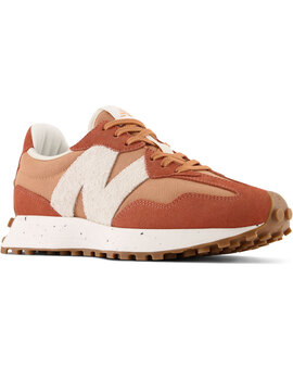 zapatilla new balance mujer 327, naranja-blanco