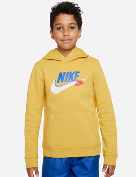 sudadera de capucha niño nike  amarilla