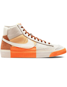 zapatilla nike hombre  BLAZER MID PRO CLUB blanco-naranja