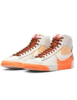 zapatilla nike hombre  BLAZER MID PRO CLUB blanco-naranja