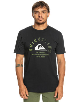 camiseta manga corta hombre quiksilver MIXEDSIGNALS, negro