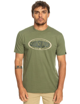 camiseta manga corta quiksilver hombre INCIRCLES verde kaki