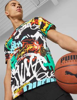 camiseta puma sportswear hombre GRAFFITI TEE, negro