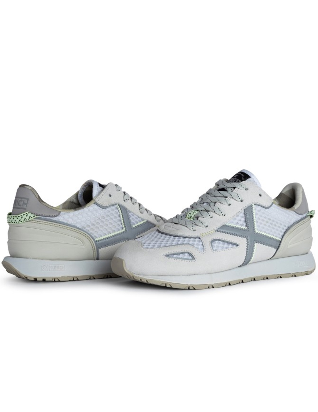 zapatilla munich hombre MASSANA 509, blanco-gris plata