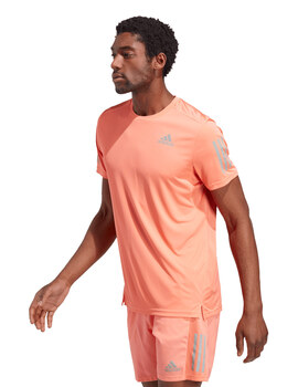 camiseta técnica adidas manga corta para hombre OWN THE RUN , naranja